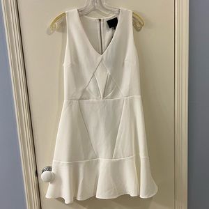 Aryn K white lined dress NWT size M